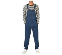 Salopette da uomo in denim da lavoro alla moda salopette casual jeans salopette e bretelle generale Pro Heavy Duty Workwear unisex vestibilità comoda pantaloni cargo da combattimento tutto in uno