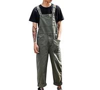Salopette da uomo, pantaloni da lavoro, jeans, salopette da uomo, per il tempo libero, pantaloni da lavoro, dritti e traspiranti, tutine estive, super comodi, pantaloni cargo elastici, verde, XXXXXL