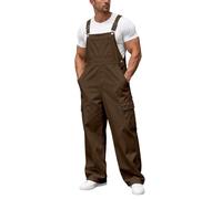 Salopette da uomo sciolta dritta chic pagliaccetto casual robusto lavoro | Salopette alla moda, traspiranti, con spalline regolabili, versatili, disponibili in diverse taglie e colori
