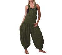 Salopette Donna Harem Pantaloni Psy Goa Anni 70 Boho Hippie Fair Sostenibile