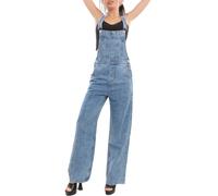 Salopette donna jeans overall pantaloni palazzo denim TOOCOOL DL3087