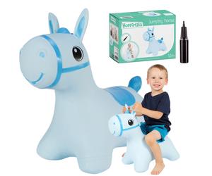 Salopette in gomma Hoppimals per bambini con pompa CAVALLO Blu