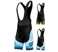 Salopette per ciclismo, imbottita in gel 3D, pantaloncini da ciclismo con stampa a sublimazione, di FDX, FDX-1320-20-20g, Sky Blue, M