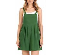 Salopette per le donne Pantaloncini in denim Tuta 2025 Estate Casual Loose Fit Pagliaccetti Regolabile Jean tuta Bib Shortalls, Verde, XX-Large