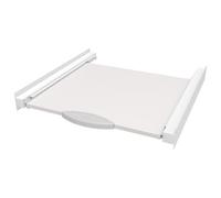 SALORA Kit Sovrapposizione Lavatrice Asciugatrice Preassemblato, Supporto Universale con Cinghia di Sicurezza, Capacità 250 kg, Ripiano Estraibile - Bianco piano supporto tra lavatrice e asciugatrice