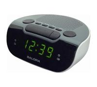 SALORA Sveglia Comodino Digitale, con Doppio alarm, sveglia Smart da comodino a batteria led Display,Radio AM/FM, Snooze e Timer Spegnimento, Nero, Compatta CR612 Sveglia Digitale Alarm Clock