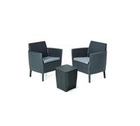 Set rattan salemo balcony keter pp graphite cf=pz 3 + cuscini Keter