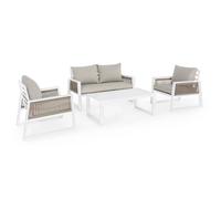 Salottino Captiva Bizzotto Bianco Completo di Cuscini 0662584