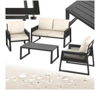 Salottino giardino set mobili design a corda imbottito resistente alluminio