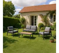 Salottino Otranto 4 Posti Antracite In Alluminio