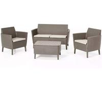 Salotto Giardino Resina Salottino da Esterno Set Rattan giardino Cappucino Keter
