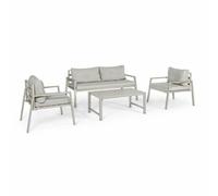 Salotto da esterno in alluminio Avorio Bizzotto Lorillard New Set Chiaro Giardin