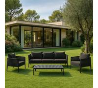 Salotto da Giardino Garda Alluminio Antracite 5 posti Salmar
