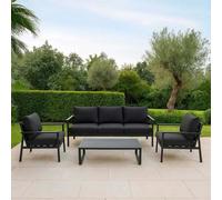 Salotto da giardino Manhattan in alluminio antracite 3 posti Antracite