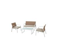 Salotto Madeira - bianco/beige - Garden Friend - set 4 elementi
