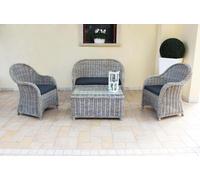 Salotto per esterno in wicker completo con cuscini MILWAY