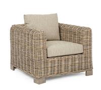 Salotto Rattan Naturale Esterno Giardino Fortaleza Divano Poltrona Bizzotto