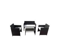 Salotto Valencia - nero/bianco - Garden Friend - set 4 elementi