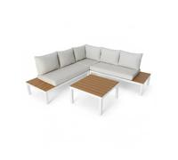 Salotto Vieste Lounge Angolare Bianco In Alluminio Salmar