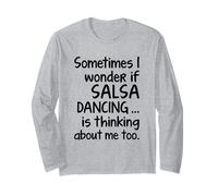 Salsa Danza Per Ballerini Latini Divertente Dance Matching Gear Maglia a Manica