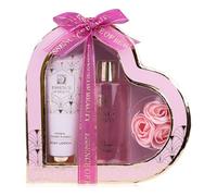 Salsa - ESSENCE OF BEAUTY - Set da bagno da donna in confezione regalo a cuore con lozione per il corpo, gel doccia e pantaloni da bagno, set da 3 pezzi come lussuosa idea regalo per donne, profumo