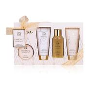 Salsa - ESSENCE OF BEAUTY - Set doccia da donna in confezione regalo con gel doccia, lozione per il corpo, crema per le mani e palla da bagno, set da bagno come lussuosa idea regalo per le donne