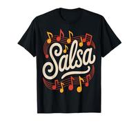 Salsa Musica Danza Tipografia Ritmo Latino Maglietta