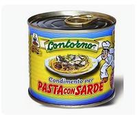 Salsa Pronta - Condimento per Pasta con Sarde | Ricetta Tradizionale | Senza Glutine | Fratelli Contorno, Sicilia | 4 lattine da 240g