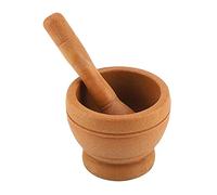 salsa schiaccia aglio smerigliatrice, Smerigliatrice di plastica manuale, Mortaio e Pestello Robusto e Versatile, Smerigliatrice Manuale per Aglio, Spezie, noci, zenzero(venatura del legno)