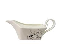 Salsa Server Bone China Bordo Dorato Salsa Barca a Forma di Pan con Maniglia Domestico Latte Brocca per Intrattenimento