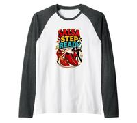 Salsa Step Ready Danza Passi Ritmo Maglia con Maniche Raglan