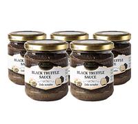 Salsa tartufata al tartufo estivo (Tuber aestivum Vitt.) e funghi, Black truffle sauce, Crema di Tartufo Nero, Utilizzato nei ristoranti e da cuochi Professionisti, Perfetto per Crostini 5 x 170g