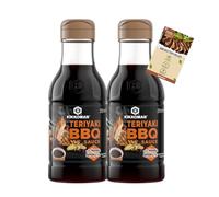 Salsa Teriyaki BBQ con Miele e Gusto Affumicato, 2 x 250 ml (500 ml Totali), Salsa per Marinatura e Barbecue + Mini Ricettario Incluso (beebunch)
