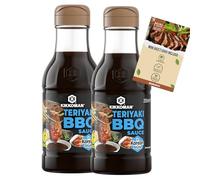 Salsa Teriyaki BBQ in Stile Coreano, 2 x 250 ml (500 ml Totali), Marinata e Salsa BBQ per Carne, Pollo e Verdure, Mini Ricettario Incluso - (beebunch)