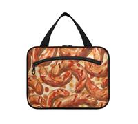 Salsiccia. Realistico. Borsa da toilette grande da appendere con gancio, borse per il trucco chic di design per il viaggio Must Haves Travel maletín para maquillaje L