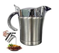 Salsiera coibentata - Pentola in metallo lucido, coperchio resistente alle perdite, contenitore per salsa termica, recipiente per versare portatile | per domestica Uso da tavolo Ristorante S