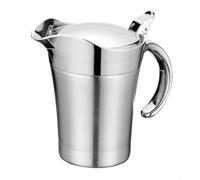 Salsiera in acciaio inox a doppio isolamento con coperchio a cerniera facile da usare per servire senza sforzo, opzioni da 450 ml e 750 ml (750 ml)