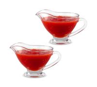 Salsiera in vetro, set da 2.200 ml, salsiera in vetro con manico, trasparente, resistente, multifunzione, contenitore ideale per salse alla crema, olio d'oliva, cucina da pranzo