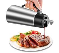 Salsiera termica in acciaio inox, 750 ml, con coperchio per auto, erogatore di olio in acciaio inox, ciotola per salsa argentata, vaso per salsa termica, tazza per olio d'oliva, crema e maionese