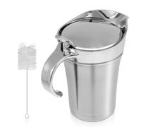 Salsiera termica in acciaio inox, doppio isolante, con pennello, salsa e salsa