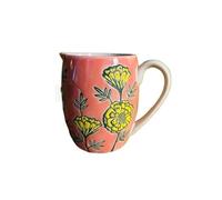 Salsiere Brocca for caffè e latte in ceramica dipinta a mano con manico, bocca appuntita colorata, salsiera Bricco Latte