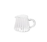 Salsiere Brocca for latte e caffè a righe da 150 ml con manico, trasparente, salsiera Bricco Latte