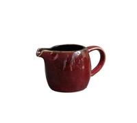 Salsiere Brocca for latte in ceramica creativa con manico multicolore, for condire e servire salsiera da 80 ml Bricco Latte(Red)