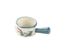 Salsiere Piccola brocca for il latte dipinta a mano con manico, piattino in ceramica for salse western Bricco Latte
