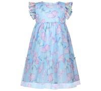 SALT AND PEPPER BY KIDS PARK Girls Summer Dress Butterfly Vestito da Gioco, Multicolore, 98 Bambina