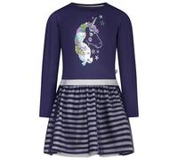 SALT AND PEPPER Girls Jersey Dress Tulle Vestito Casual, Blu Navy (True Navy), 110 cm Bambina