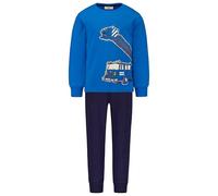 SALT AND PEPPER Jungen Pyjama mit Feuerwehr Druck Leuchtet im Dunkeln Set di Pigiama, Galaxy Blue, 92-98 Bambini e Ragazzi