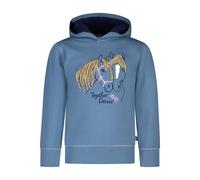 SALT AND PEPPER Kapuzen Sweashirt mit Pferde Stickerei für Mädchen T-Shirt, Dove Blue, 140-146 Bambina