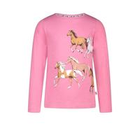 SALT AND PEPPER Langarmshirt mit Pferde Print Vorne und Hinten für Mädchen T-Shirt, Rosa Cashmere, 128/134 cm Bambine e Ragazze