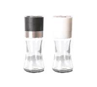 Salt And Pepper Shakers Elegant W/clear Glass Bottom |
